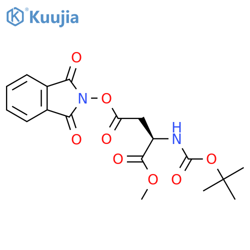 4-(1,3-Dioxoisoindolin-2-yl) 1-methyl (tert-butoxycarbonyl)-D-aspartate structure