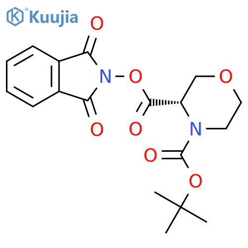4-tert-butyl 3-(1,3-dioxo-2,3-dihydro-1H-isoindol-2-yl) (3S)-morpholine-3,4-dicarboxylate structure