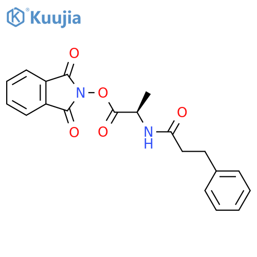 1,3-dioxo-2,3-dihydro-1H-isoindol-2-yl (2R)-2-(3-phenylpropanamido)propanoate structure