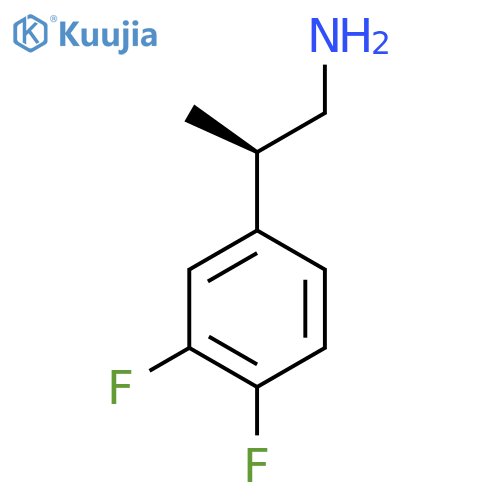 (2R)-2-(3,4-Difluorophenyl)propan-1-amine structure