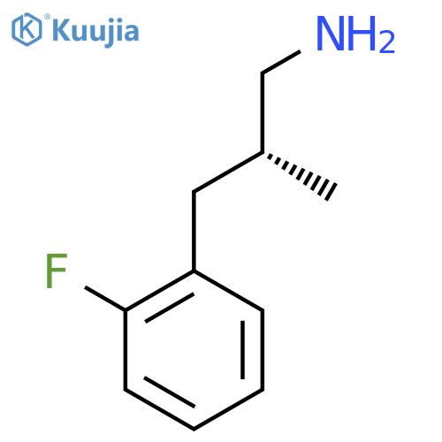 (2R)-3-(2-Fluorophenyl)-2-methylpropan-1-amine structure