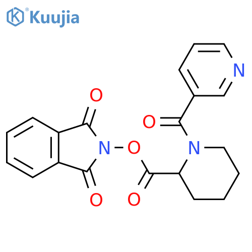 1,3-dioxo-2,3-dihydro-1H-isoindol-2-yl 1-(pyridine-3-carbonyl)piperidine-2-carboxylate structure