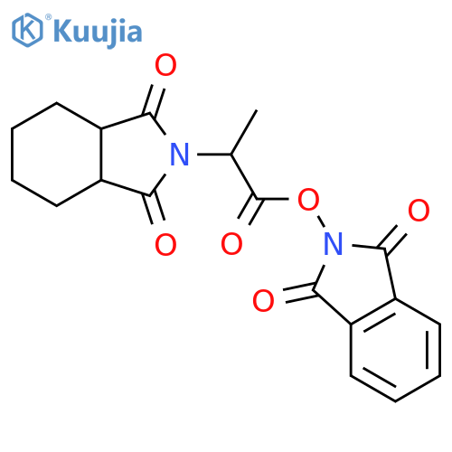 1,3-dioxo-2,3-dihydro-1H-isoindol-2-yl 2-(1,3-dioxo-octahydro-1H-isoindol-2-yl)propanoate structure