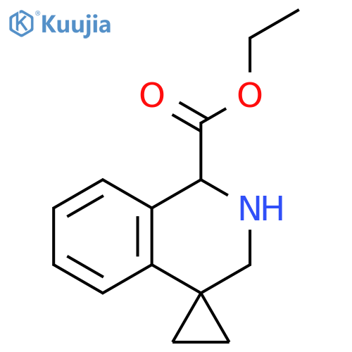 Spiro[cyclopropane-1,4'(1'H)-isoquinoline]-1'-carboxylic acid, 2',3'-dihydro-, ethyl ester structure