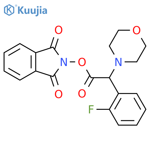 1,3-dioxo-2,3-dihydro-1H-isoindol-2-yl 2-(2-fluorophenyl)-2-(morpholin-4-yl)acetate structure