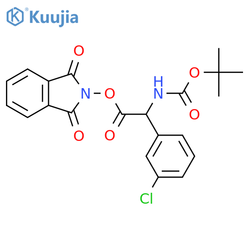 1,3-dioxo-2,3-dihydro-1H-isoindol-2-yl 2-{[(tert-butoxy)carbonyl]amino}-2-(3-chlorophenyl)acetate structure