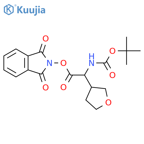 1,3-dioxo-2,3-dihydro-1H-isoindol-2-yl 2-{[(tert-butoxy)carbonyl]amino}-2-(oxolan-3-yl)acetate structure
