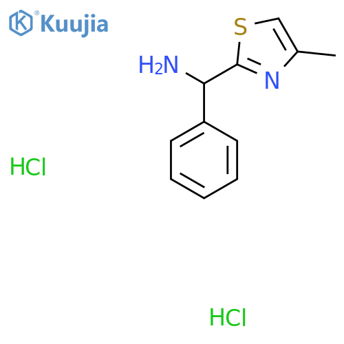 (4-Methyl-1,3-thiazol-2-yl)(phenyl)methanamine dihydrochloride structure