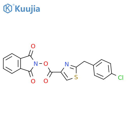 1,3-dioxo-2,3-dihydro-1H-isoindol-2-yl 2-[(4-chlorophenyl)methyl]-1,3-thiazole-4-carboxylate structure