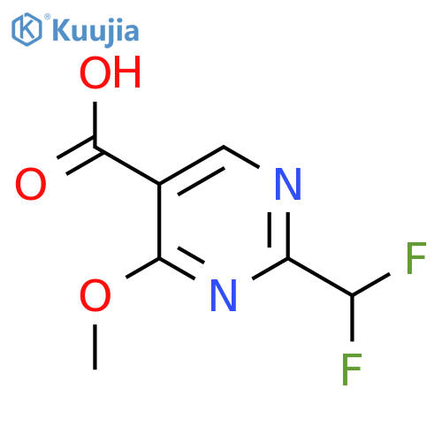 2-(Difluoromethyl)-4-methoxypyrimidine-5-carboxylic acid structure