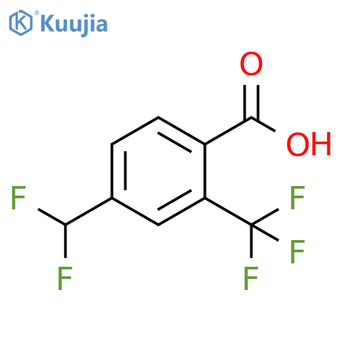 4-(Difluoromethyl)-2-(trifluoromethyl)benzoic acid structure