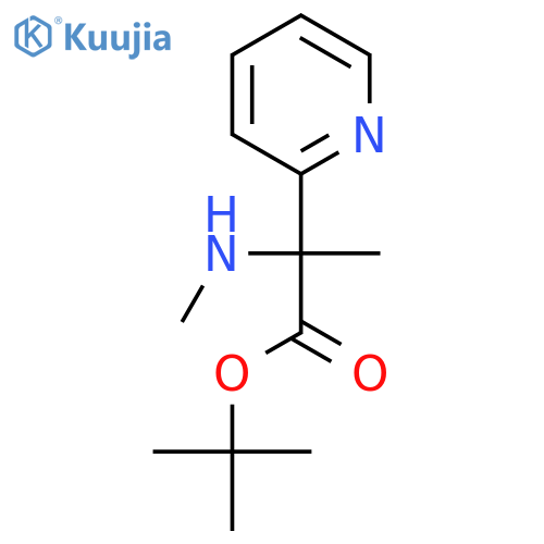 Tert-butyl 2-(methylamino)-2-(pyridin-2-yl)propanoate structure