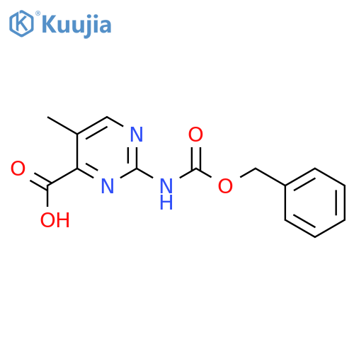 5-Methyl-2-(phenylmethoxycarbonylamino)pyrimidine-4-carboxylic acid structure