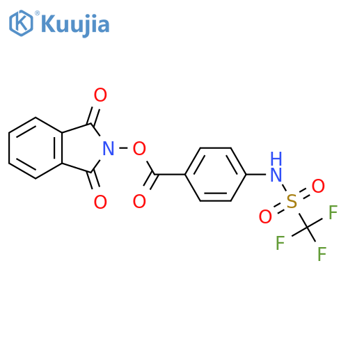 1,3-dioxo-2,3-dihydro-1H-isoindol-2-yl 4-(trifluoromethanesulfonamido)benzoate structure