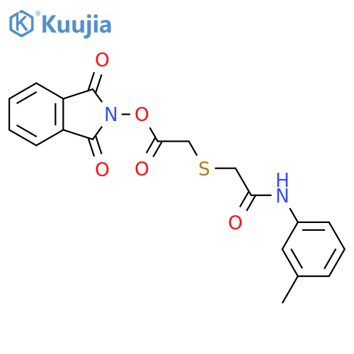1,3-dioxo-2,3-dihydro-1H-isoindol-2-yl 2-({[(3-methylphenyl)carbamoyl]methyl}sulfanyl)acetate structure