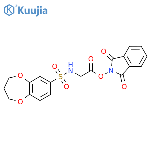1,3-dioxo-2,3-dihydro-1H-isoindol-2-yl 2-(3,4-dihydro-2H-1,5-benzodioxepine-7-sulfonamido)acetate structure