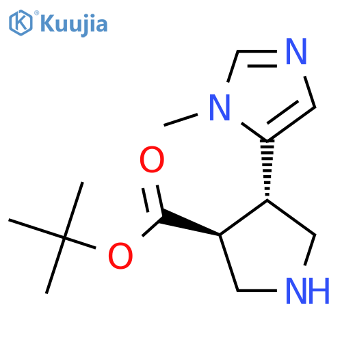 Tert-butyl (3S,4S)-4-(3-methylimidazol-4-yl)pyrrolidine-3-carboxylate structure