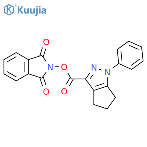 1,3-dioxo-2,3-dihydro-1H-isoindol-2-yl 1-phenyl-1H,4H,5H,6H-cyclopenta[c]pyrazole-3-carboxylate structure