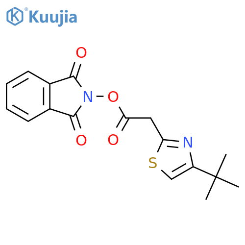 1,3-dioxo-2,3-dihydro-1H-isoindol-2-yl 2-(4-tert-butyl-1,3-thiazol-2-yl)acetate structure
