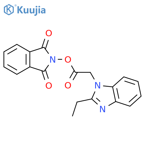 1,3-dioxo-2,3-dihydro-1H-isoindol-2-yl 2-(2-ethyl-1H-1,3-benzodiazol-1-yl)acetate structure