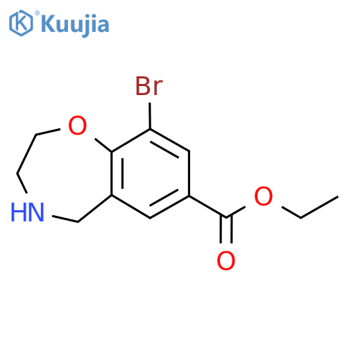 Ethyl 9-bromo-2,3,4,5-tetrahydro-1,4-benzoxazepine-7-carboxylate structure