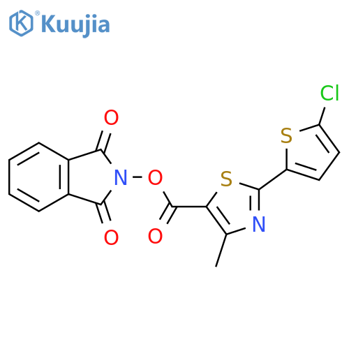 1,3-dioxo-2,3-dihydro-1H-isoindol-2-yl 2-(5-chlorothiophen-2-yl)-4-methyl-1,3-thiazole-5-carboxylate structure