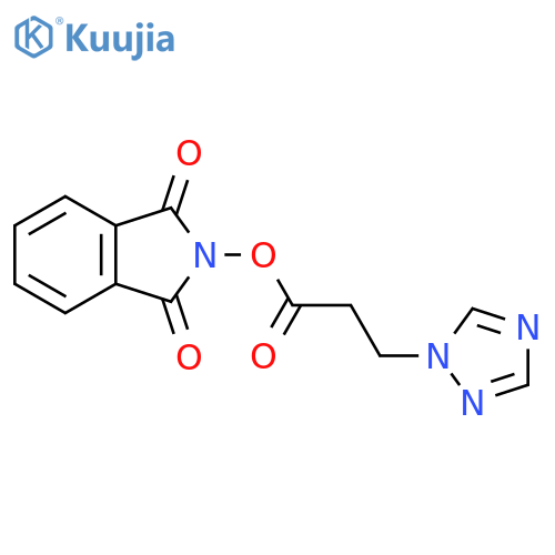 1,3-dioxo-2,3-dihydro-1H-isoindol-2-yl 3-(1H-1,2,4-triazol-1-yl)propanoate structure