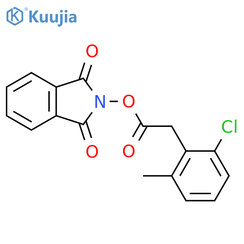 1,3-dioxo-2,3-dihydro-1H-isoindol-2-yl 2-(2-chloro-6-methylphenyl)acetate structure