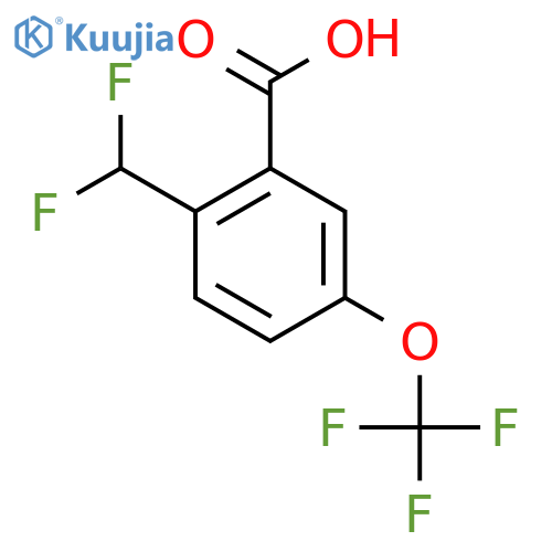 2-(Difluoromethyl)-5-(trifluoromethoxy)benzoic acid structure