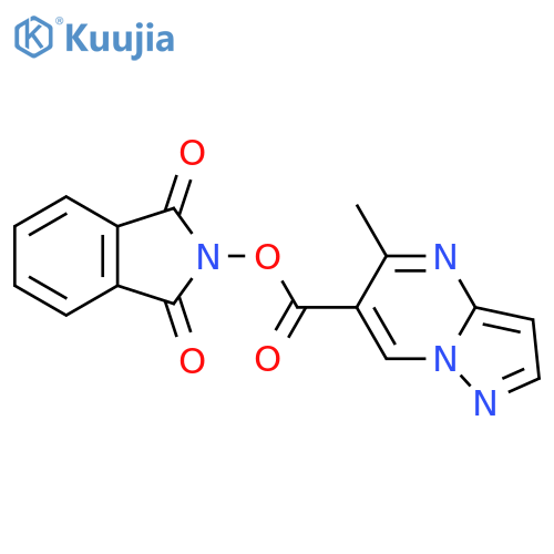 1,3-dioxo-2,3-dihydro-1H-isoindol-2-yl 5-methylpyrazolo[1,5-a]pyrimidine-6-carboxylate structure