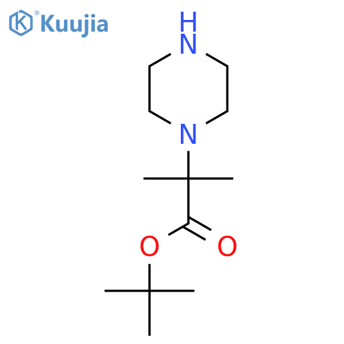 Tert-butyl 2-methyl-2-piperazin-1-ylpropanoate structure