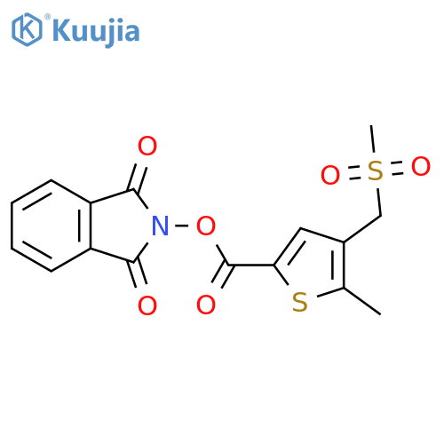 1,3-dioxo-2,3-dihydro-1H-isoindol-2-yl 4-(methanesulfonylmethyl)-5-methylthiophene-2-carboxylate structure