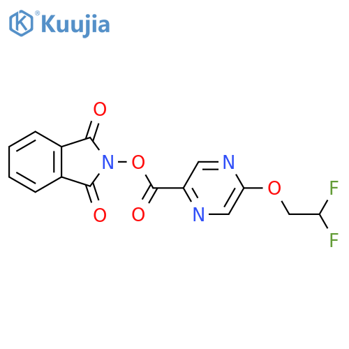 1,3-dioxo-2,3-dihydro-1H-isoindol-2-yl 5-(2,2-difluoroethoxy)pyrazine-2-carboxylate structure