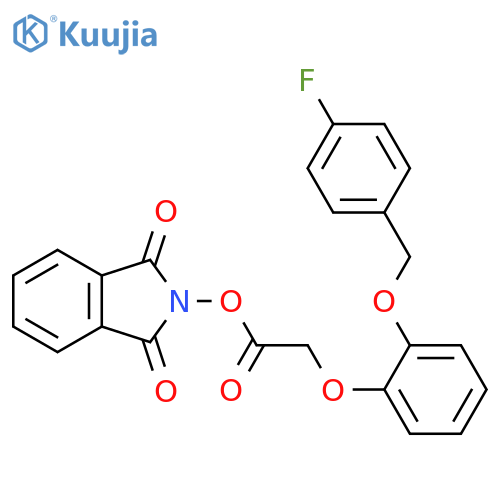 1,3-dioxo-2,3-dihydro-1H-isoindol-2-yl 2-{2-[(4-fluorophenyl)methoxy]phenoxy}acetate structure