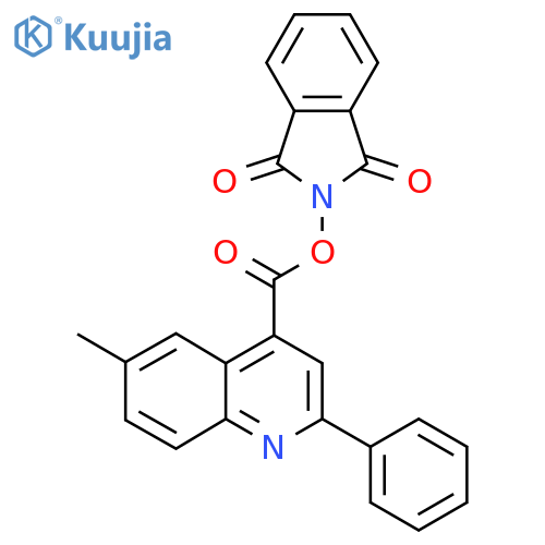 1,3-dioxo-2,3-dihydro-1H-isoindol-2-yl 6-methyl-2-phenylquinoline-4-carboxylate structure