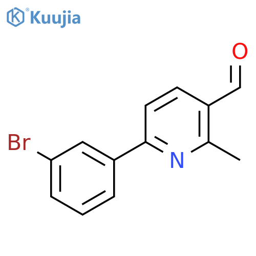6-(3-Bromophenyl)-2-methylpyridine-3-carbaldehyde structure