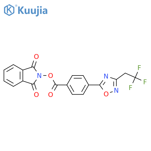 1,3-dioxo-2,3-dihydro-1H-isoindol-2-yl 4-[3-(2,2,2-trifluoroethyl)-1,2,4-oxadiazol-5-yl]benzoate structure