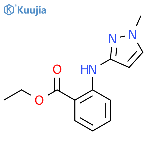 Ethyl 2-[(1-methylpyrazol-3-yl)amino]benzoate structure