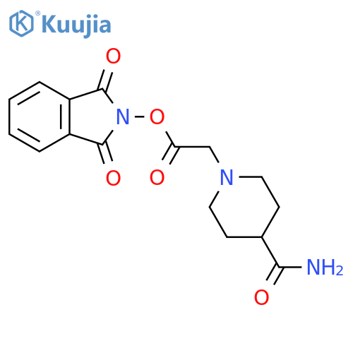 1,3-dioxo-2,3-dihydro-1H-isoindol-2-yl 2-(4-carbamoylpiperidin-1-yl)acetate structure