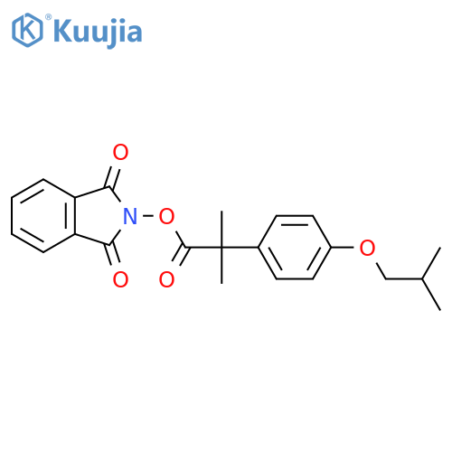 1,3-dioxo-2,3-dihydro-1H-isoindol-2-yl 2-methyl-2-[4-(2-methylpropoxy)phenyl]propanoate structure