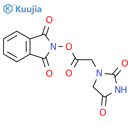 1,3-dioxo-2,3-dihydro-1H-isoindol-2-yl 2-(2,4-dioxoimidazolidin-1-yl)acetate structure