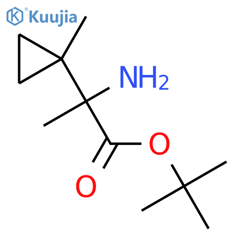 Tert-butyl 2-amino-2-(1-methylcyclopropyl)propanoate structure