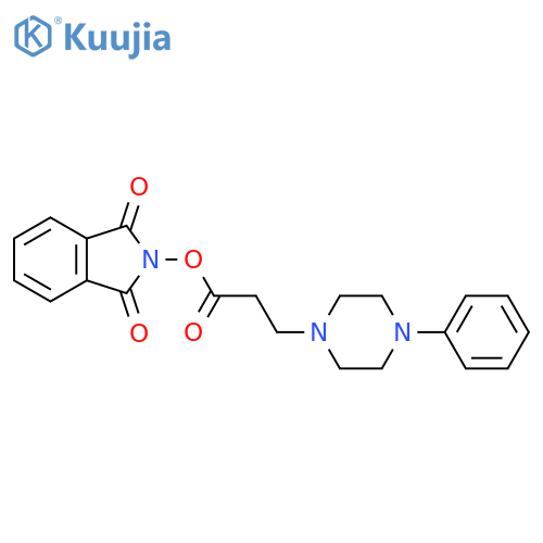 1,3-dioxo-2,3-dihydro-1H-isoindol-2-yl 3-(4-phenylpiperazin-1-yl)propanoate structure