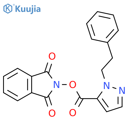 1,3-dioxo-2,3-dihydro-1H-isoindol-2-yl 1-(2-phenylethyl)-1H-pyrazole-5-carboxylate structure