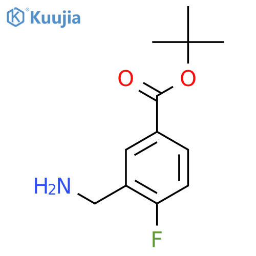 Tert-butyl 3-(aminomethyl)-4-fluorobenzoate structure