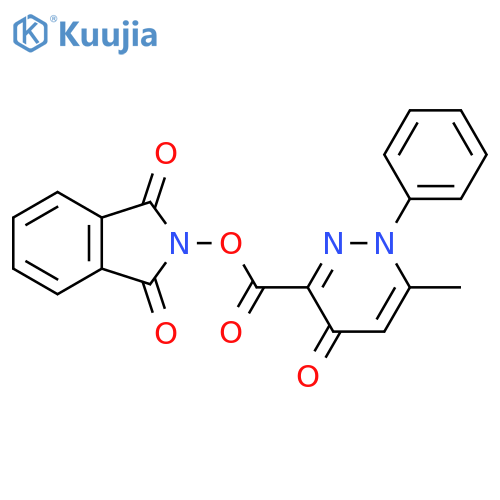 1,3-dioxo-2,3-dihydro-1H-isoindol-2-yl 6-methyl-4-oxo-1-phenyl-1,4-dihydropyridazine-3-carboxylate structure