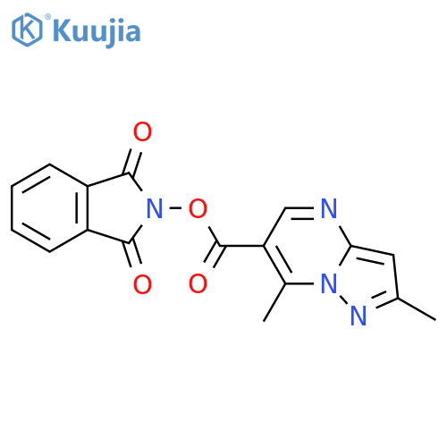 1,3-dioxo-2,3-dihydro-1H-isoindol-2-yl 2,7-dimethylpyrazolo[1,5-a]pyrimidine-6-carboxylate structure