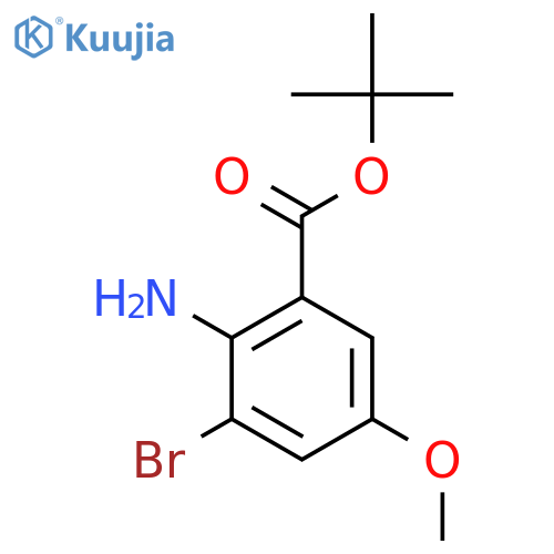 Tert-butyl 2-amino-3-bromo-5-methoxybenzoate structure