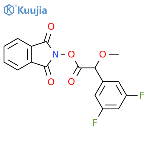 1,3-dioxo-2,3-dihydro-1H-isoindol-2-yl 2-(3,5-difluorophenyl)-2-methoxyacetate structure