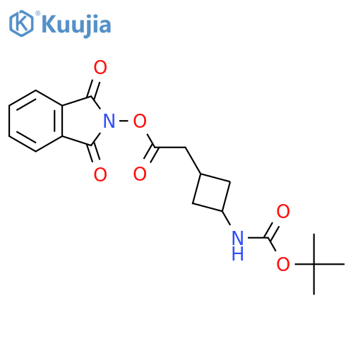 1,3-dioxo-2,3-dihydro-1H-isoindol-2-yl 2-(3-{[(tert-butoxy)carbonyl]amino}cyclobutyl)acetate structure